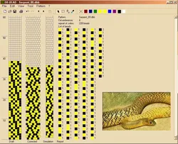 Жгут из бисера змеиный узор