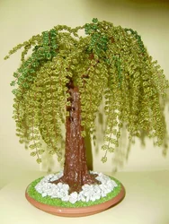 Фото дерево из бисера плакучая ива