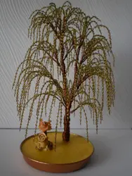 Фото дерево из бисера плакучая ива