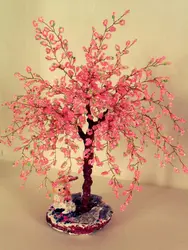 Фото из бисера дерево сакура из бисера своими руками