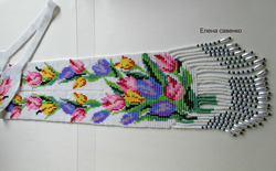 Плетение гердана из бисера без станка