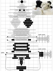 Панда из бисера и проволоки