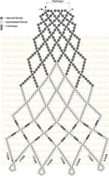 Сетчатое плетение из бисера