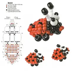 Божья коровка из бисера для начинающих пошагово