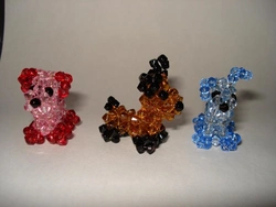Объемные собаки игрушки из бисера