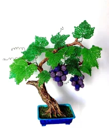 Листья из бисера для винограда
