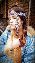 Славянские украшения из бисера на голову