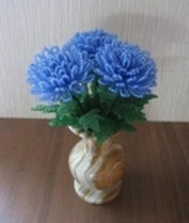 Цветы Из Бисера Синего И Голубого Цвета