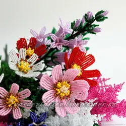 Плетение из бисера букеты из цветов