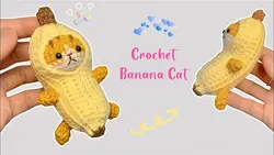 Котик банан из бисера