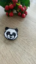 Брошь панда из бисера своими руками