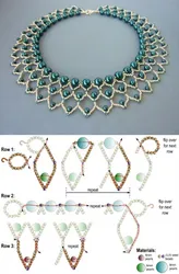 Идеи для ожерелья из бисера с бусинами