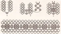 Колечки из бисера крестиком в несколько рядов