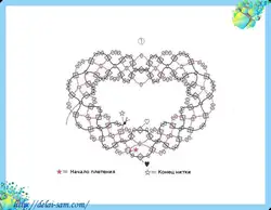 Колечко с сердечком из бисера параллельное плетение