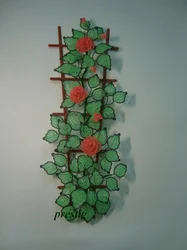 Цветы плетущиеся из бисера на стену