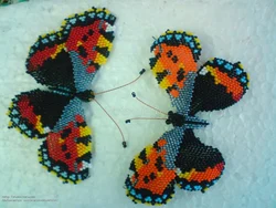 Плетение из бисера объемная бабочка
