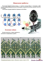 Пасхальные яйца из бисера мозаичное плетение