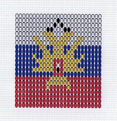 Флаг россии из бисера для начинающих