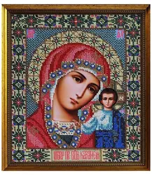 Икона казанской божьей матери из бисера