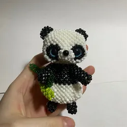 Плетем из бисера панду