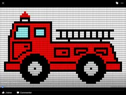 Пожарная машина из бисера