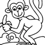 Раскраска обезьяна