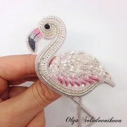 Фламинго из бисера параллельное плетение