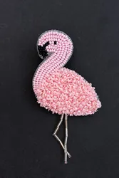 Фламинго из бисера параллельное плетение