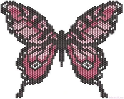 Крылья бабочки из бисера