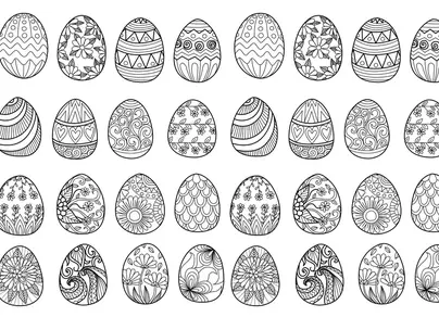Пасхальные яйца раскраска