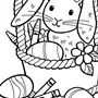 Пасхальный кролик раскраска
