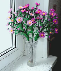 Кустовая хризантема из бисера фото