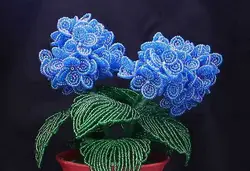 Синие Цветы Из Бисера Своими Руками