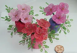 Букет цветов из бисера своими руками для начинающих