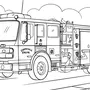 Пожарная Машины раскраска для детей распечатать