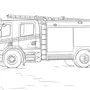 Пожарная Машины Раскраска