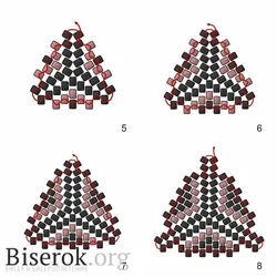 Кулон треугольник из бисера