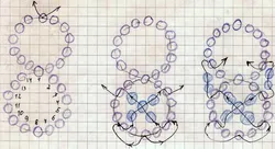 Колечки из бисера плетение крестиком