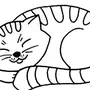 Полосатая кошка раскраска
