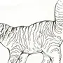 Полосатая кошка раскраска