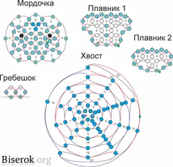 Морской дракончик из бисера амигуруми