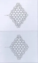 Серьги ромбы из бисера мк