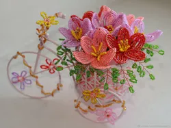 Цветы из бисера в букет