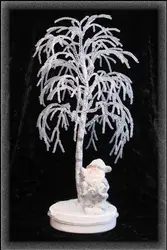 Дерево из бисера зимний ажур
