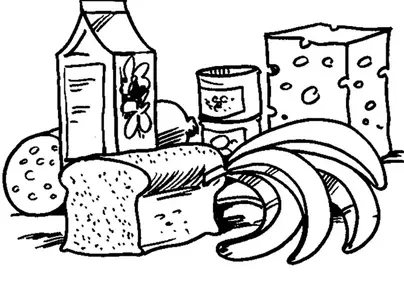 Раскраска продукты питания для детей