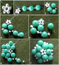 Шарик из бисера на бусине