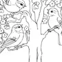Раскраска Перелетные Птицы Весной