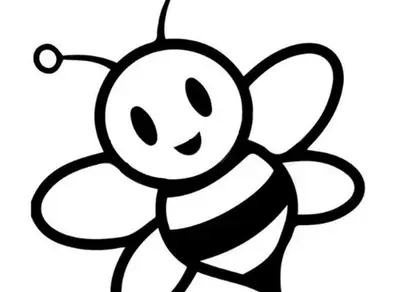 Пчела картинка для детей раскраска
