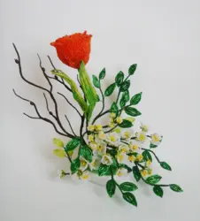 Проектная работа по технологии цветок из бисера