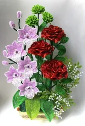 Самые красивые цветы из бисера